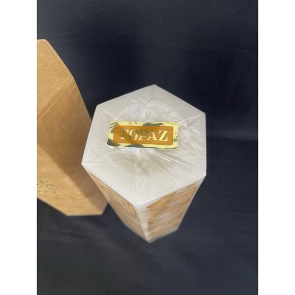 Mid-century Modern Kameyama Japan Pillar Candle Golden Leaves Topaz - Picture 3 of 6